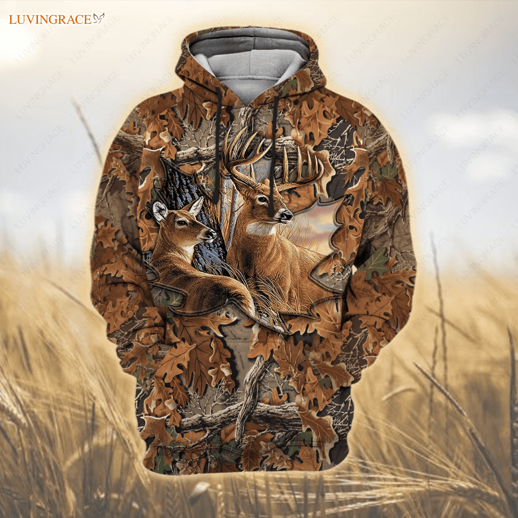 Country Love Deer God Blessed Hoodie / S