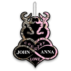 Country Love Personalized Couple Buck And Doe Ornament