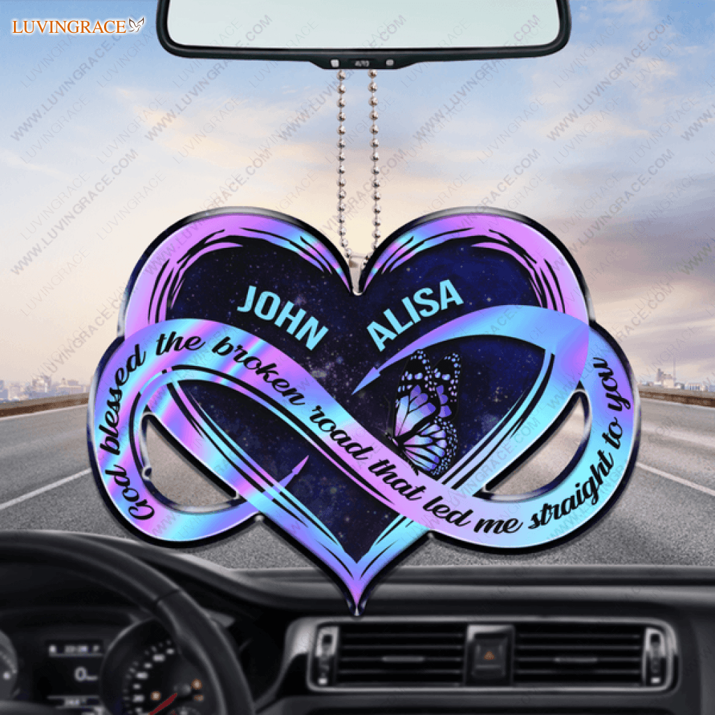 Couple Hearts God Blessed Personalized Ornament - Buy 1 Get Free Promo Code: Buy1Get1