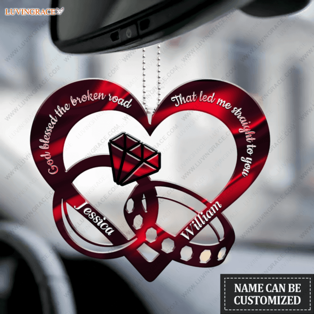 Couple Hearts God Blessed Personalized Ornament - Buy 1 Get Free Promo Code: Buy1Get1