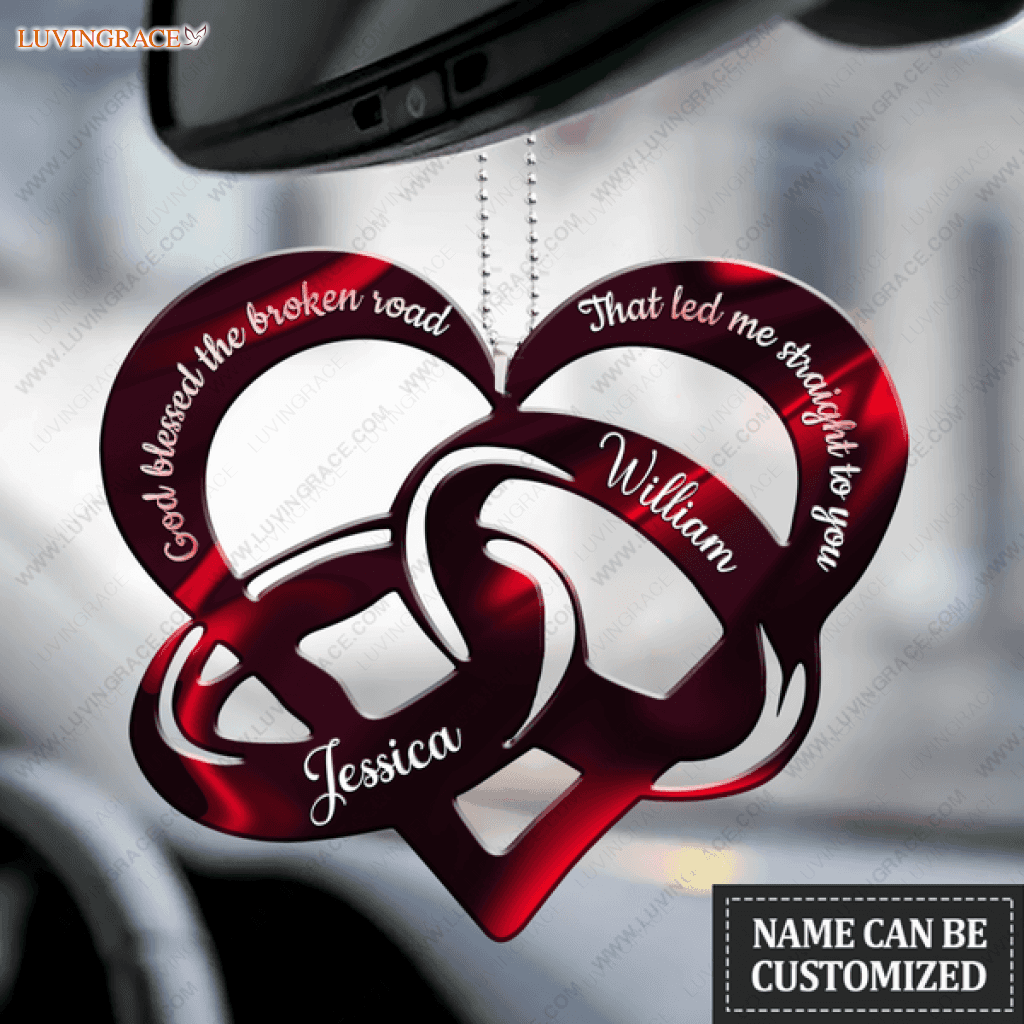 Couple Hearts God Blessed Personalized Ornament - Buy 1 Get Free Promo Code: Buy1Get1