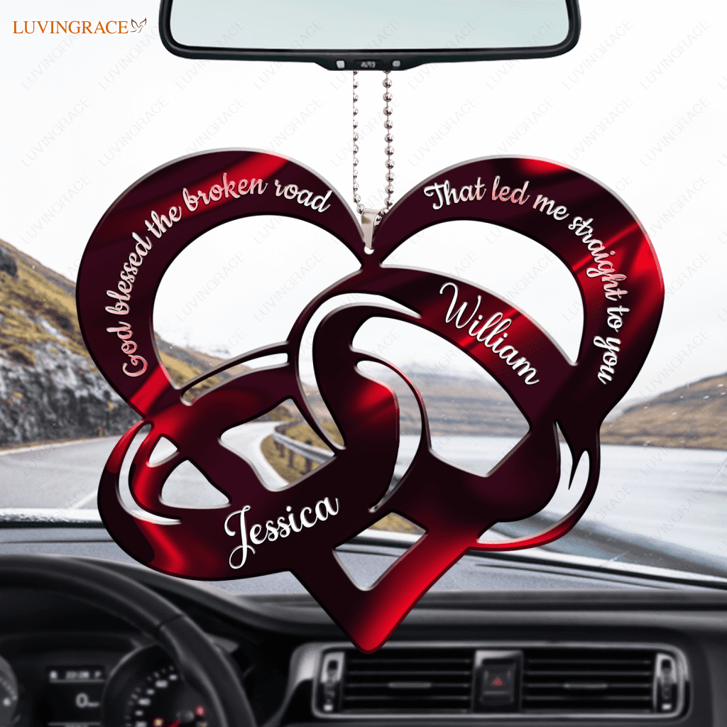 Couple Rings God Blessed Personalized Ornament