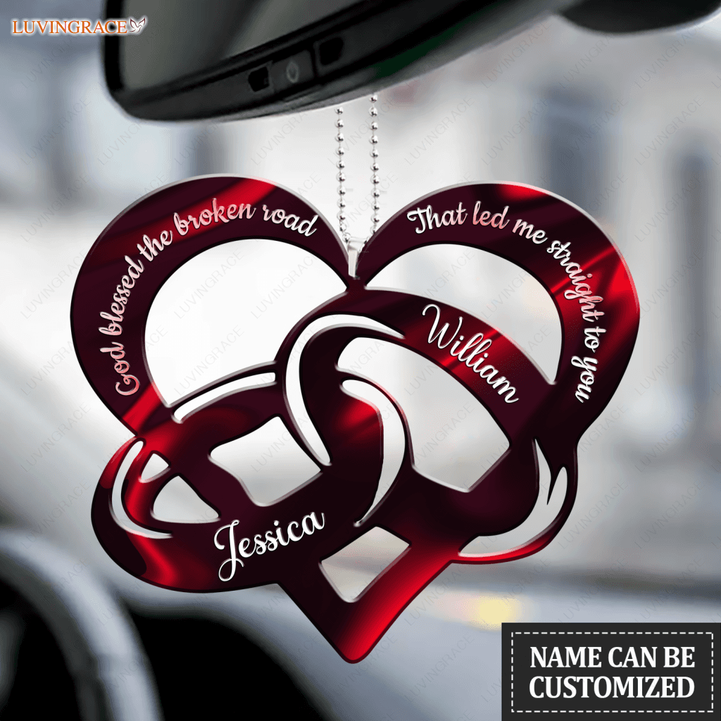 Couple Rings God Blessed Personalized Ornament