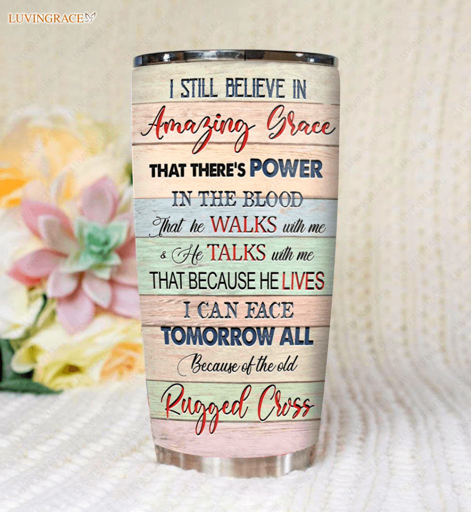 Cross And Cardinal Amazing Grace Personalized Tumbler Tumbler