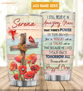 Cross And Cardinal Amazing Grace Personalized Tumbler Tumbler