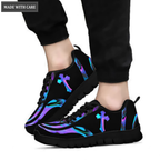 Cross Hologram Faith Over Fear Breathable Running Shoes