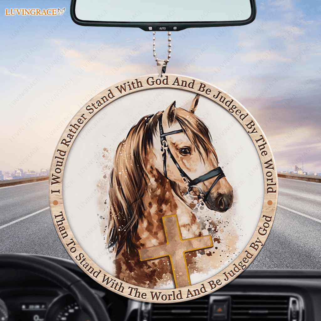 Cross Horse Stand With God Ornament