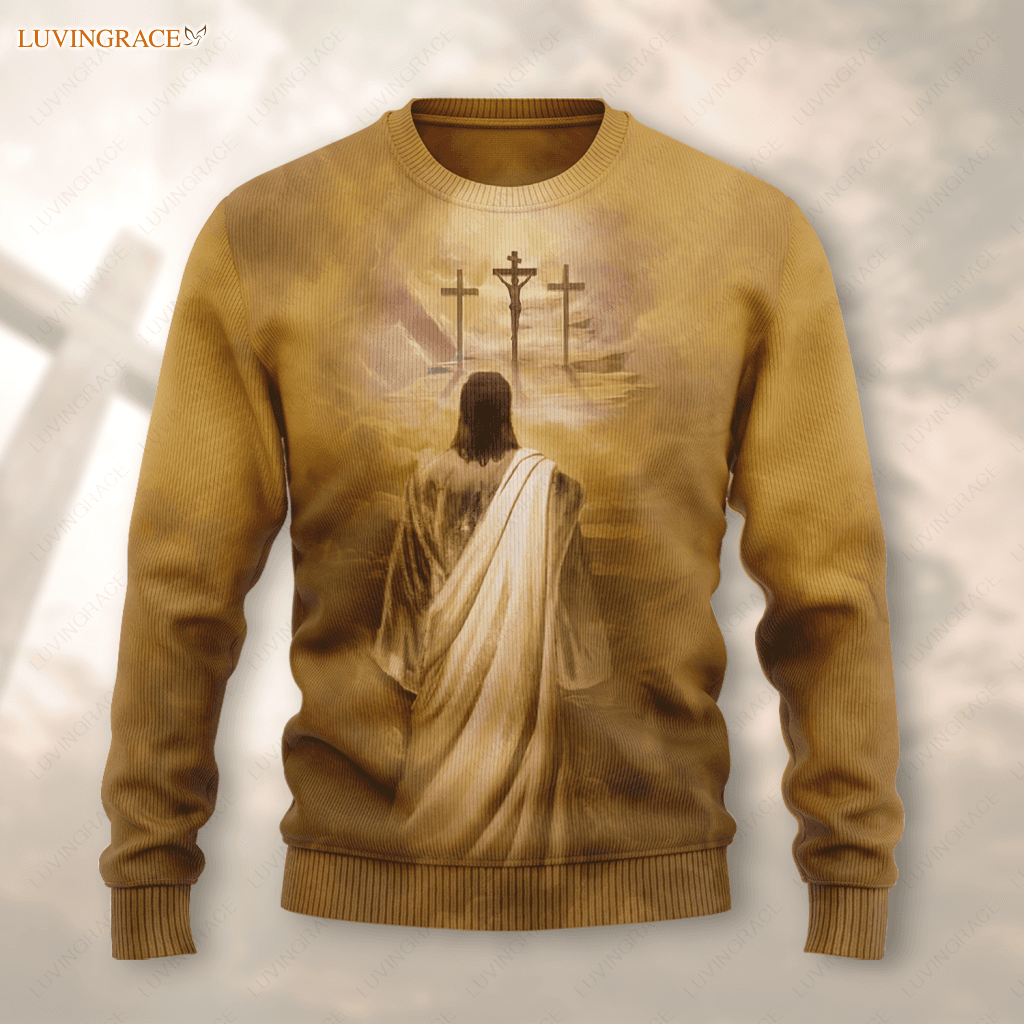 Cross Jesus Way Maker Miracle Worker Wool Sweatshirt S