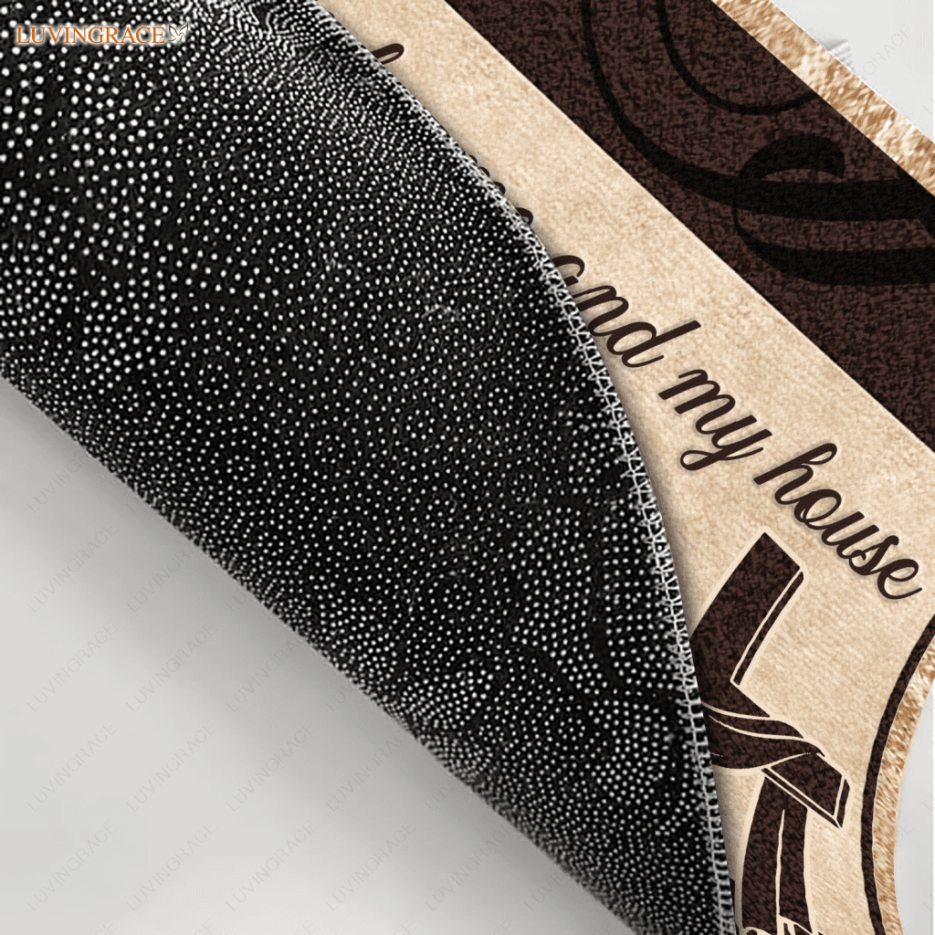 Cross Serve The Lord Personalized Doormat