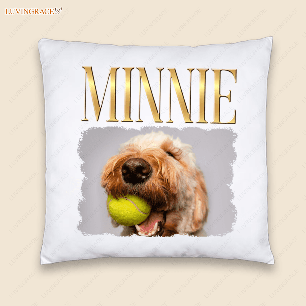 Custom Hip Hop Vintage Theme Pet Portrait Pillow - Personalized Unisex