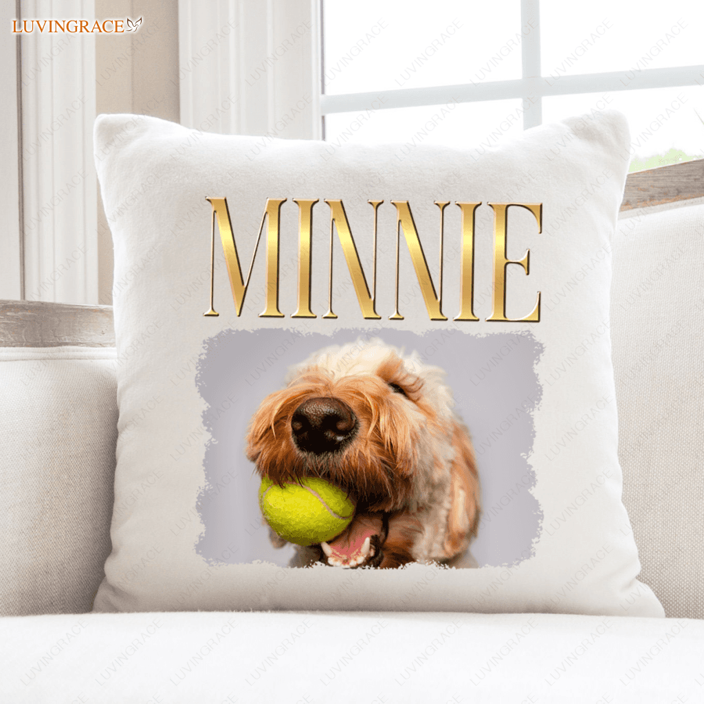 Custom Hip Hop Vintage Theme Pet Portrait Pillow - Personalized Unisex