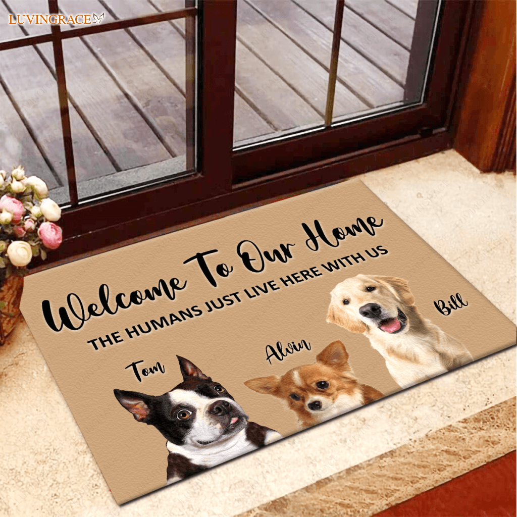 Custom Pet Doormat Dog Cat Name And Photo Funny Personalized Cute