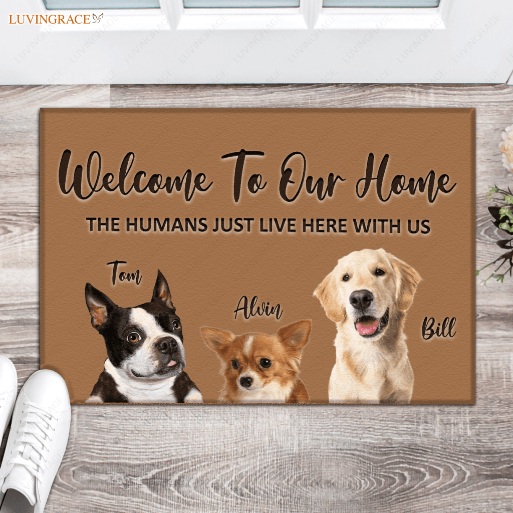 Custom Pet Doormat Dog Cat Name And Photo Funny Personalized Cute
