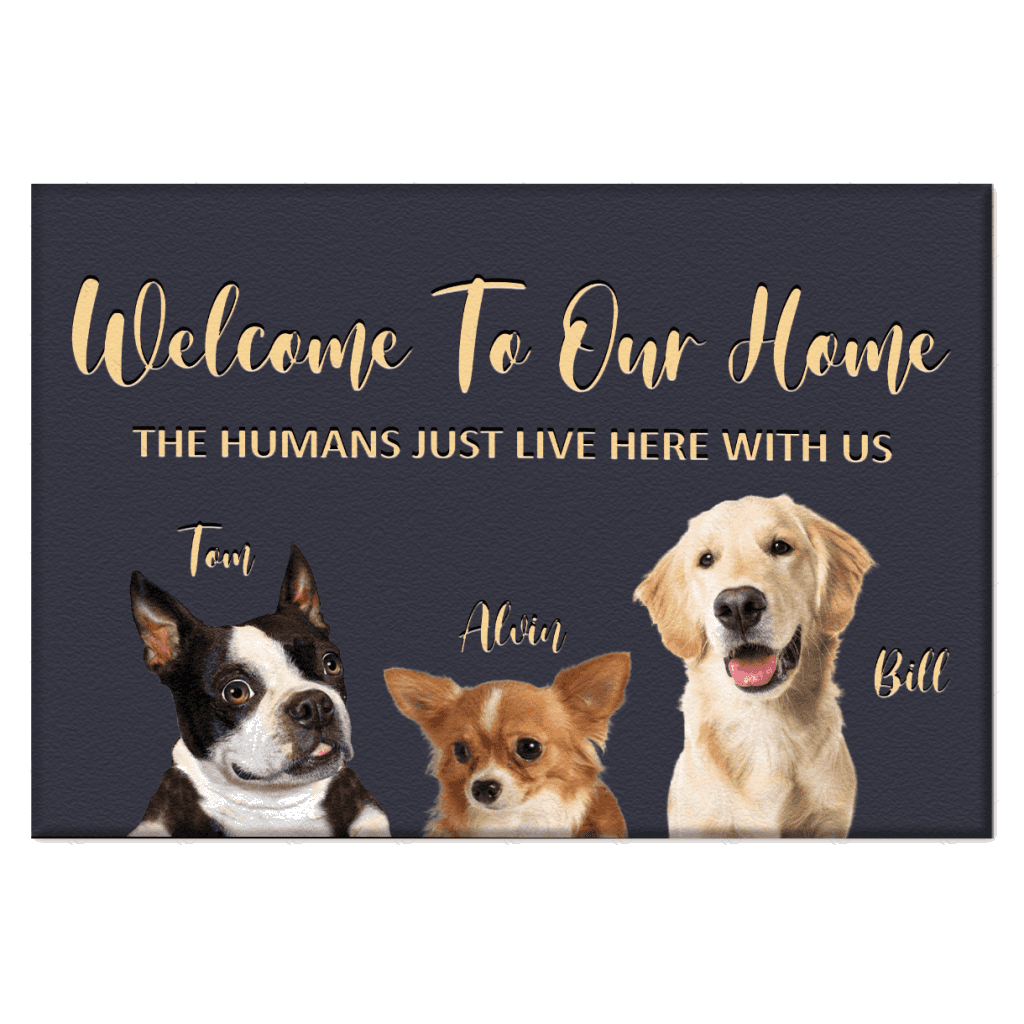Custom Pet Doormat Dog Cat Name and Photo Funny Personalized Cute Pet Doormat