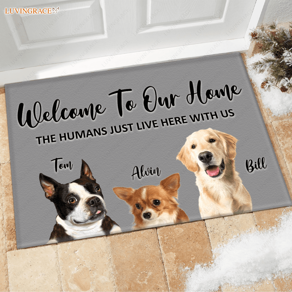 Custom Pet Doormat Dog Cat Name And Photo Funny Personalized Cute