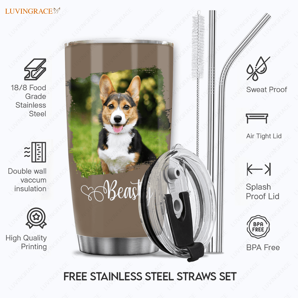 Custom Pet Photo Tumbler - Personalized