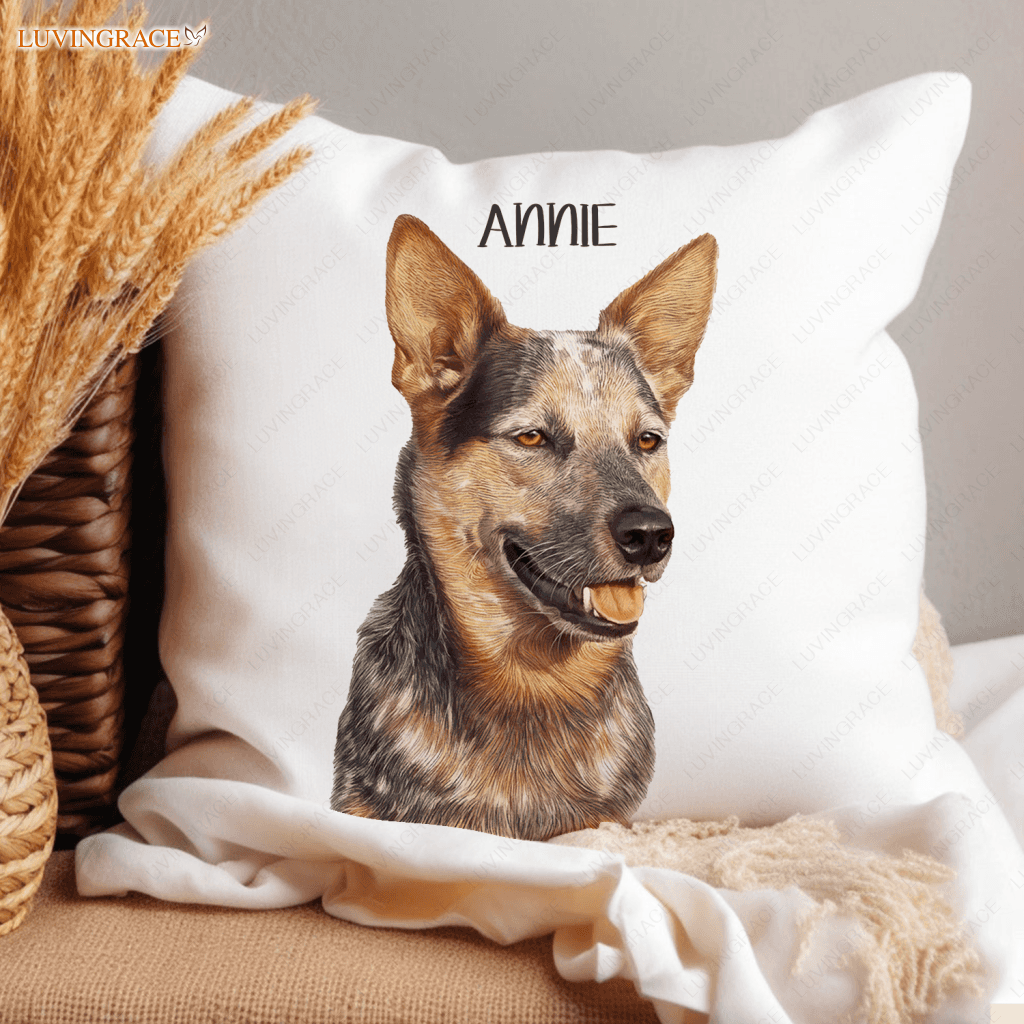 Custom Pet Pillow Using Photo And Name Cat Dog - Personalized Pillows Cases