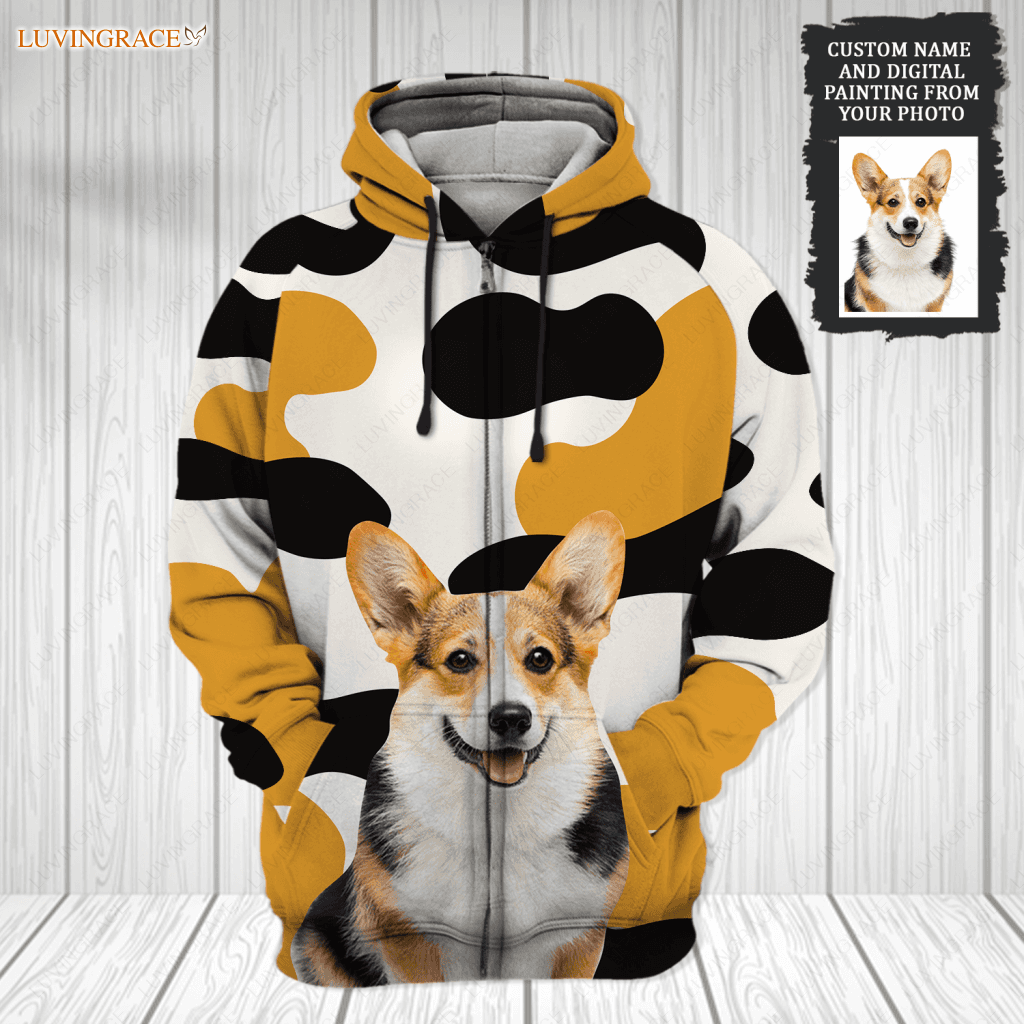Custom Pet Portrait Hoodie - Personalized Unisex
