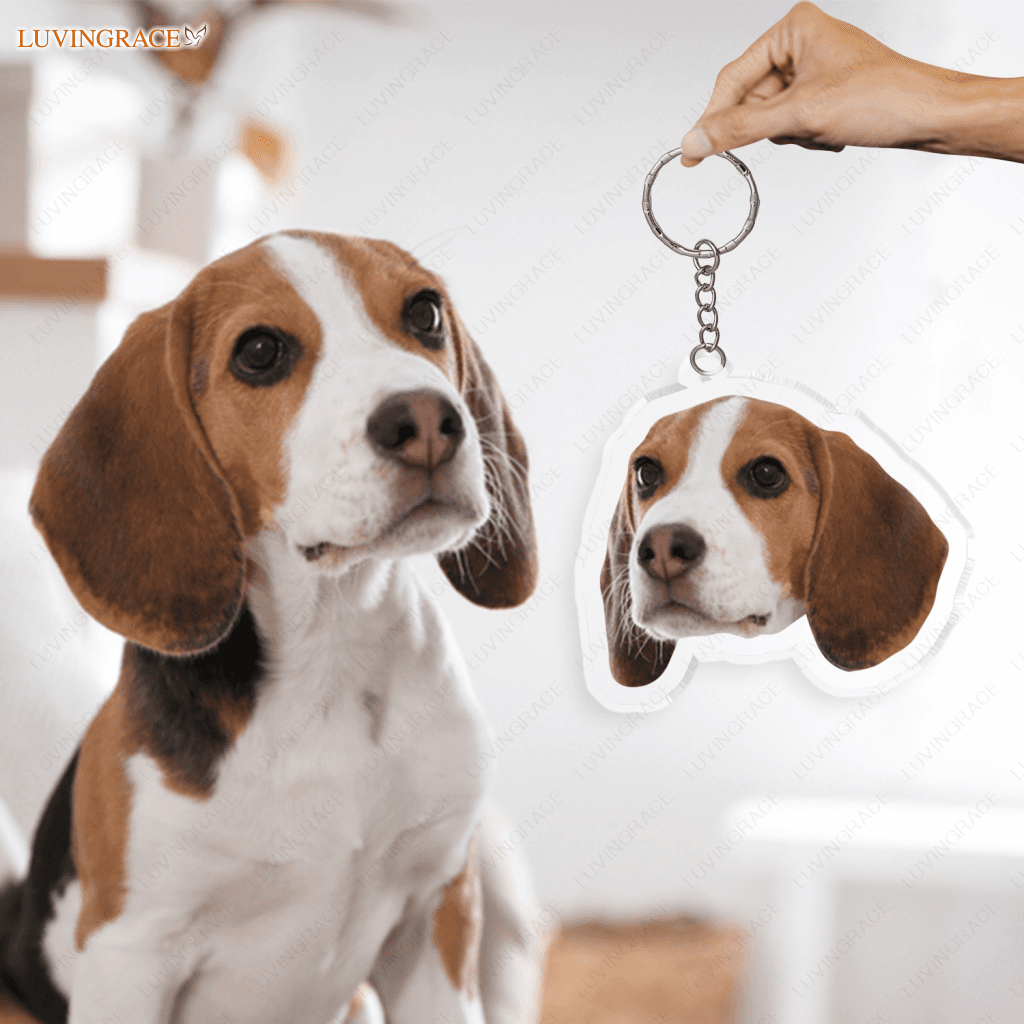 Custom Your Favorite Face Keychain Pet Gift Memorial - Personalized