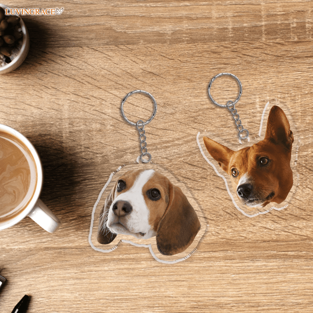 Custom Your Favorite Face Keychain Pet Gift Memorial - Personalized