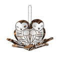 Cute Barn Owl Couple God Blessed Personalized Ornament