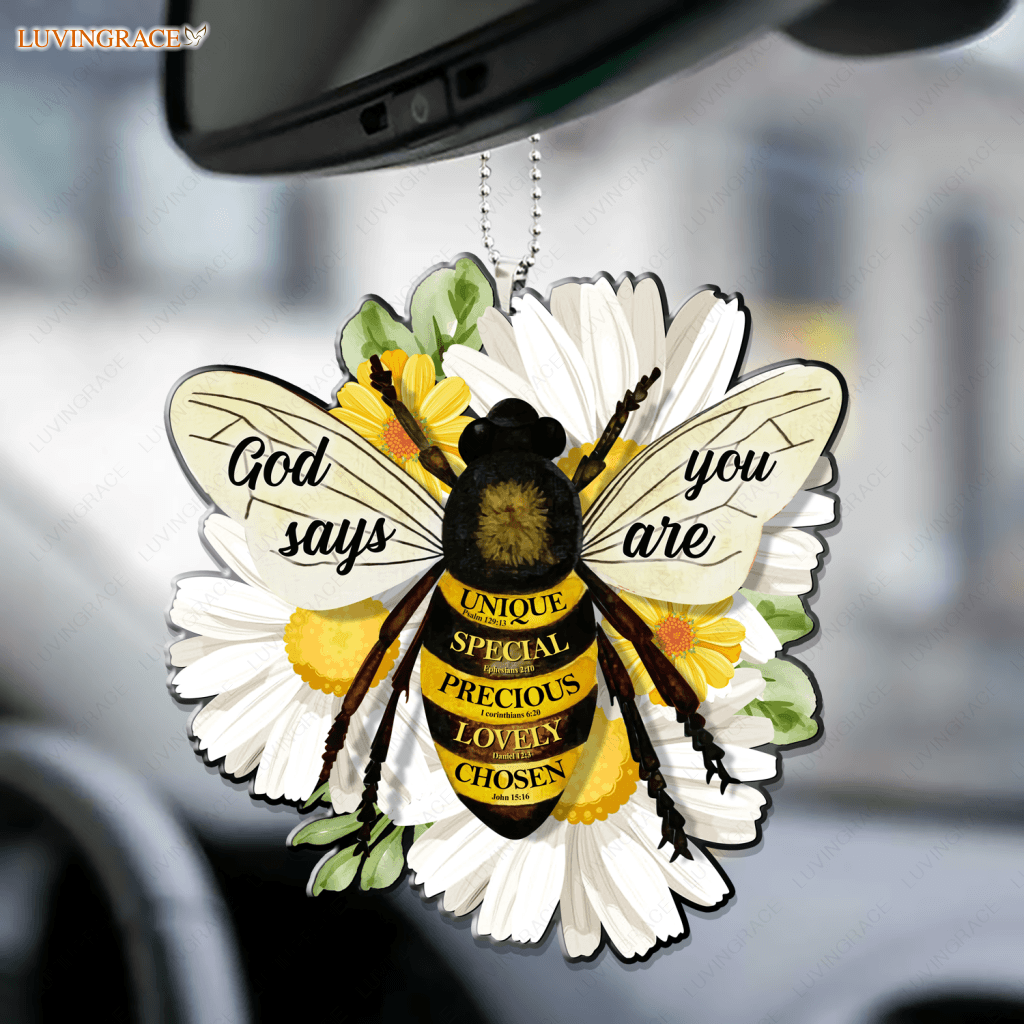 Daisies And Bee God Says You Are Ornament