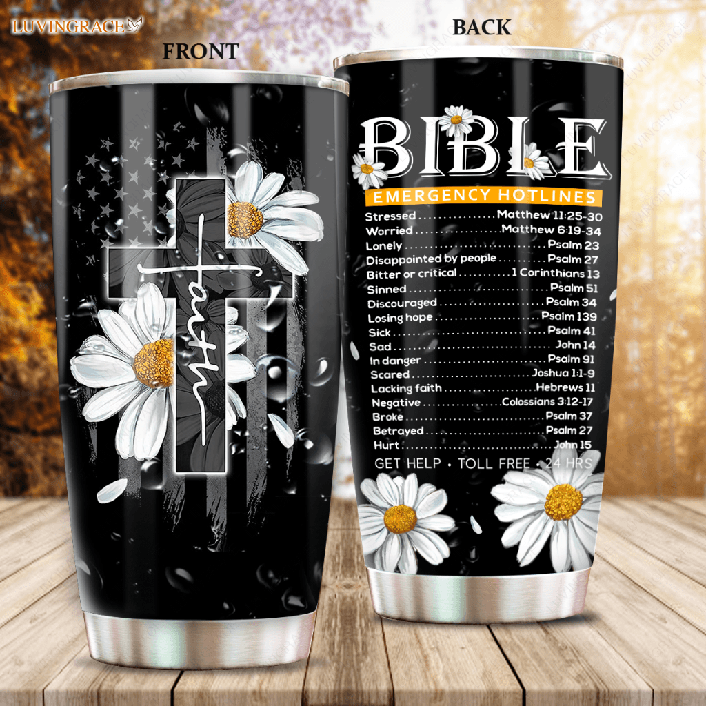 Daisy Cross Bible Emergency Customized Tumbler Tumbler