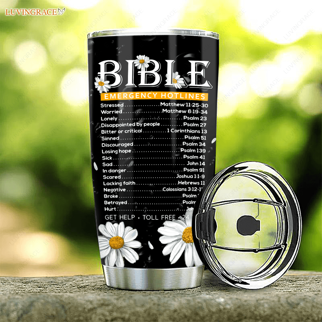 Daisy Cross Bible Emergency Customized Tumbler Tumbler