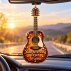 3D Acoustic Guitar Ornament - "Your Best Song Is Yet To Come" Christmas Tree Decor & Car Hanging Mirror Ornament