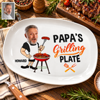 Custom Photo Grill Master - Personalized Name Grilling Plate