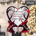 Deer Couple Heart God Blessed Personalized Ornament