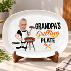Custom Photo Grill Master - Personalized Name Grilling Plate