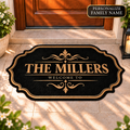 Personalized Family Name Elegant Vintage Frame Doormat – Luxury Welcome Mat