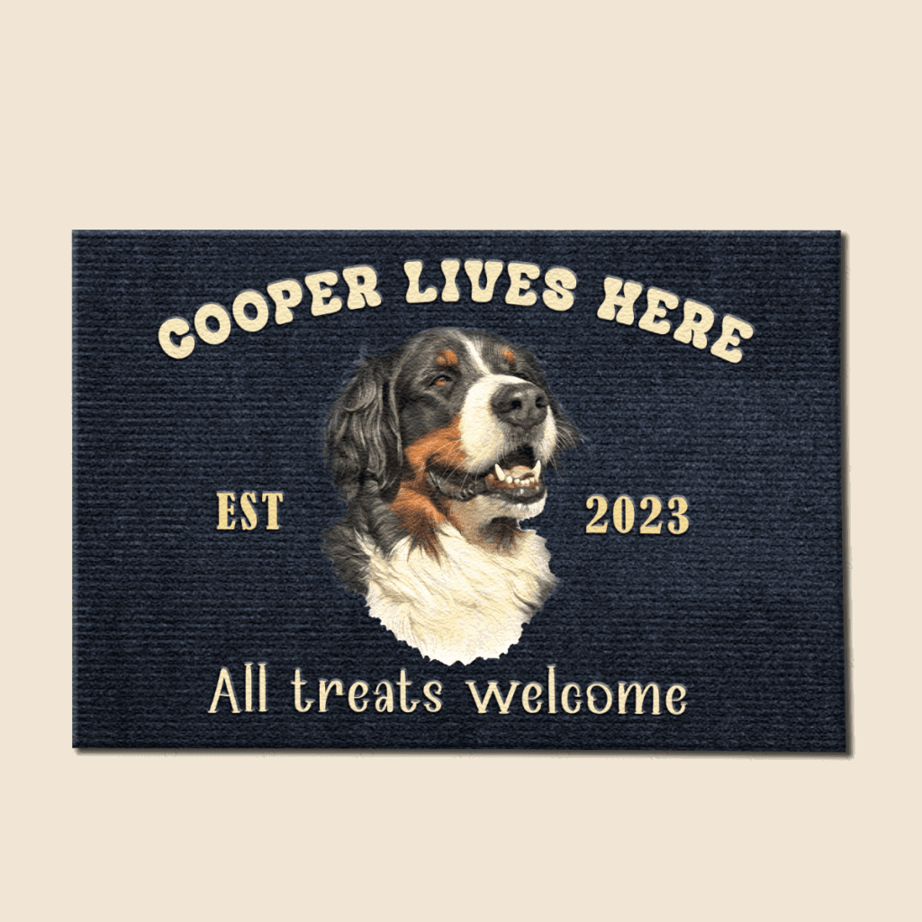 Dog Lives Here - Personalized Custom Doormat