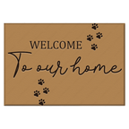 Dog Paws Doormat Welcome To Our Home