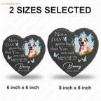 Dog Photo Blue Butterly Butterfly Custom Memorial Stone Pet Gifts - Personalized Tomstone