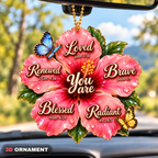 God Says You Are 3D Hibiscus Flower Ornament – Christian Faith Gift