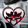 Dove Couple Heart God Blessed Personalized Ornament