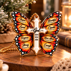 3D God Says You Are Butterfly Cross Ornament – Christian Faith Gift