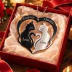Personalized Names Forever Always Cats Ornament - Gift for Cat Lovers
