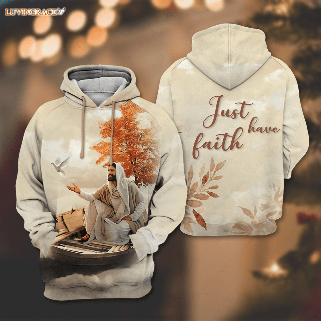Elegant Jesus Dove Trust In God Hoodie / S