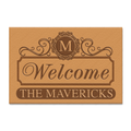 Elegant Personalized Brown Family Doormat
