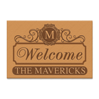 Elegant Personalized Brown Family Doormat