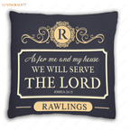 Elegant Vintage As For Me And My House Personalized Pillow