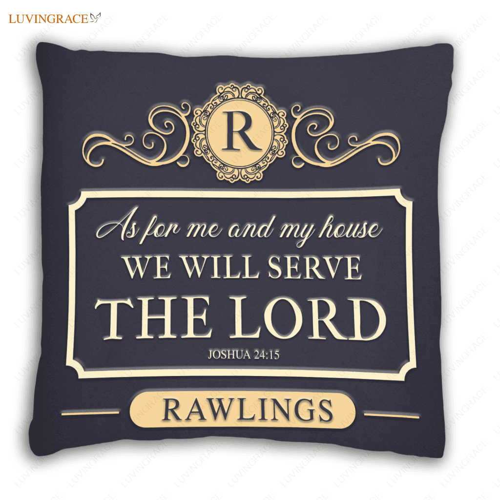 Elegant Vintage As For Me And My House Personalized Pillow