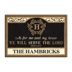 Estate Monogrammed Serve The Lord Welcome Personalized Doormat