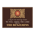 Expressions Monogrammed Serve The Lord Personalized Doormat
