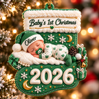 Personalized Baby’s First Christmas 2026 Ornament – Gift for BaBy