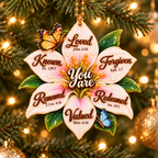 You Are Loved 3D Lily Flower Ornament – Christian Faith Gift