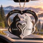 Personalized Names Forever Always Cats Ornament - Gift for Cat Lovers